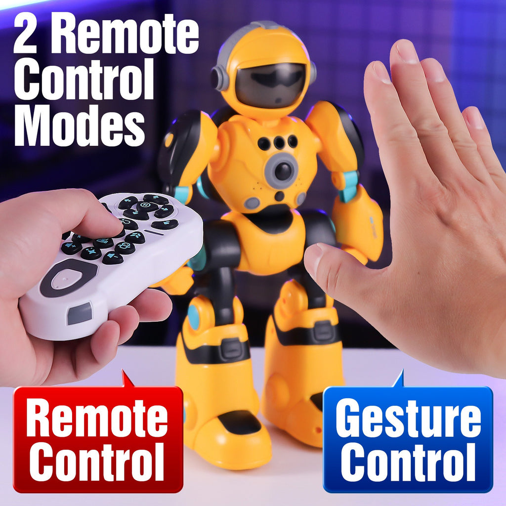 Voice Control Robot Remote Control Robo Toys Infrared RC Robots with Gesture Control LED and Voice Interactive Intelligent Warriors as Gift for Kids
