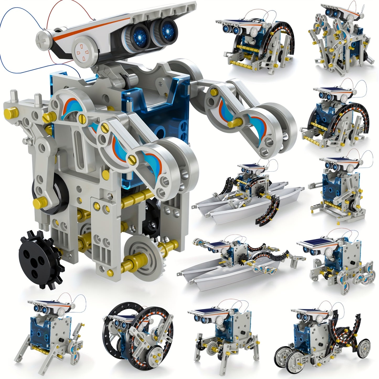12-in-1 STEM Solar Robot Kit Toys, Educational Building Science Experiment Set Birthday Gifts for Kids Boys Girls 8 9 10 11 12 13 Years Old