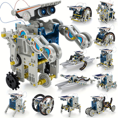 12-in-1 STEM Solar Robot Kit Toys, Educational Building Science Experiment Set Birthday Gifts for Kids Boys Girls 8 9 10 11 12 13 Years Old