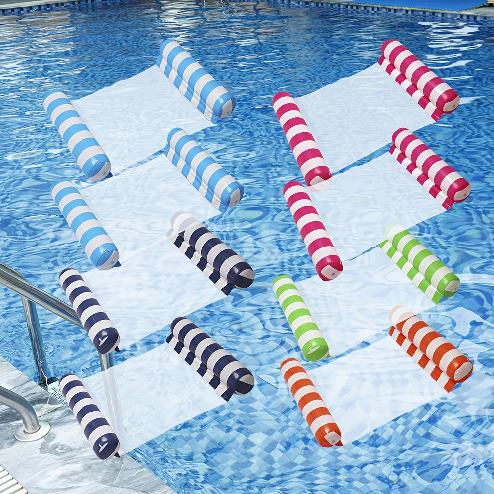 3-Pack/5-Pack/8-Pack Inflatable Hammock Pool Floats For Adults - Heavy Duty 4-in-1 Multi-Purpose Design Converts To Lounge Chair/Saddle/Drifter/Floating Bed