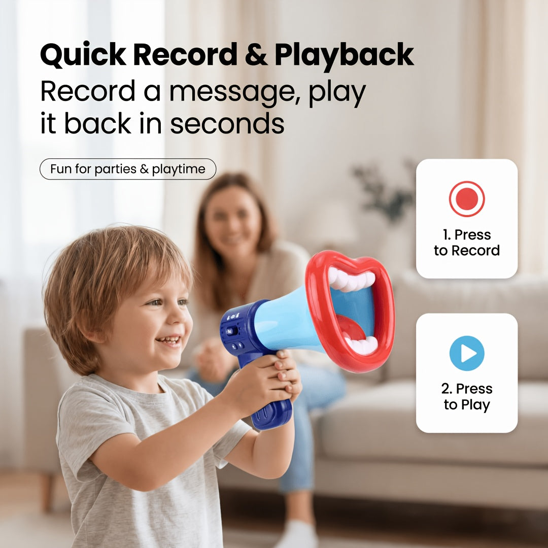 Funny Big Mouth Voice Changer Megaphone Toy for Kids, Multi-Sound Effects Handheld Megaphone, Novelty Prank Toy for Birthday Party Christmas Gift, Interactive Game Prop