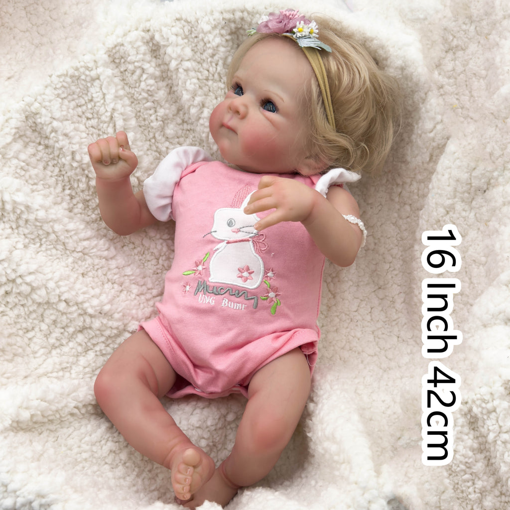 [Perfect Birthday Presents] Completed 16-Inch (42Cm) Reborn Baby Dolls That Appear Lifelike, Handcrafted Realistic Newborn Baby Doll, a Lifelike Baby Girl Toy Suitable for Ages 3 And Up, Perfect for Birthday Presents