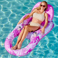 SYNCFUN Inflatable Pool Floats Lounger Adult, Pool Float Lounge Raft Floaties Water Floating Recliner Chair with Cup Holders Foot Rest Swimming Floaty, Suitable for Summer Water Party Games & Activities