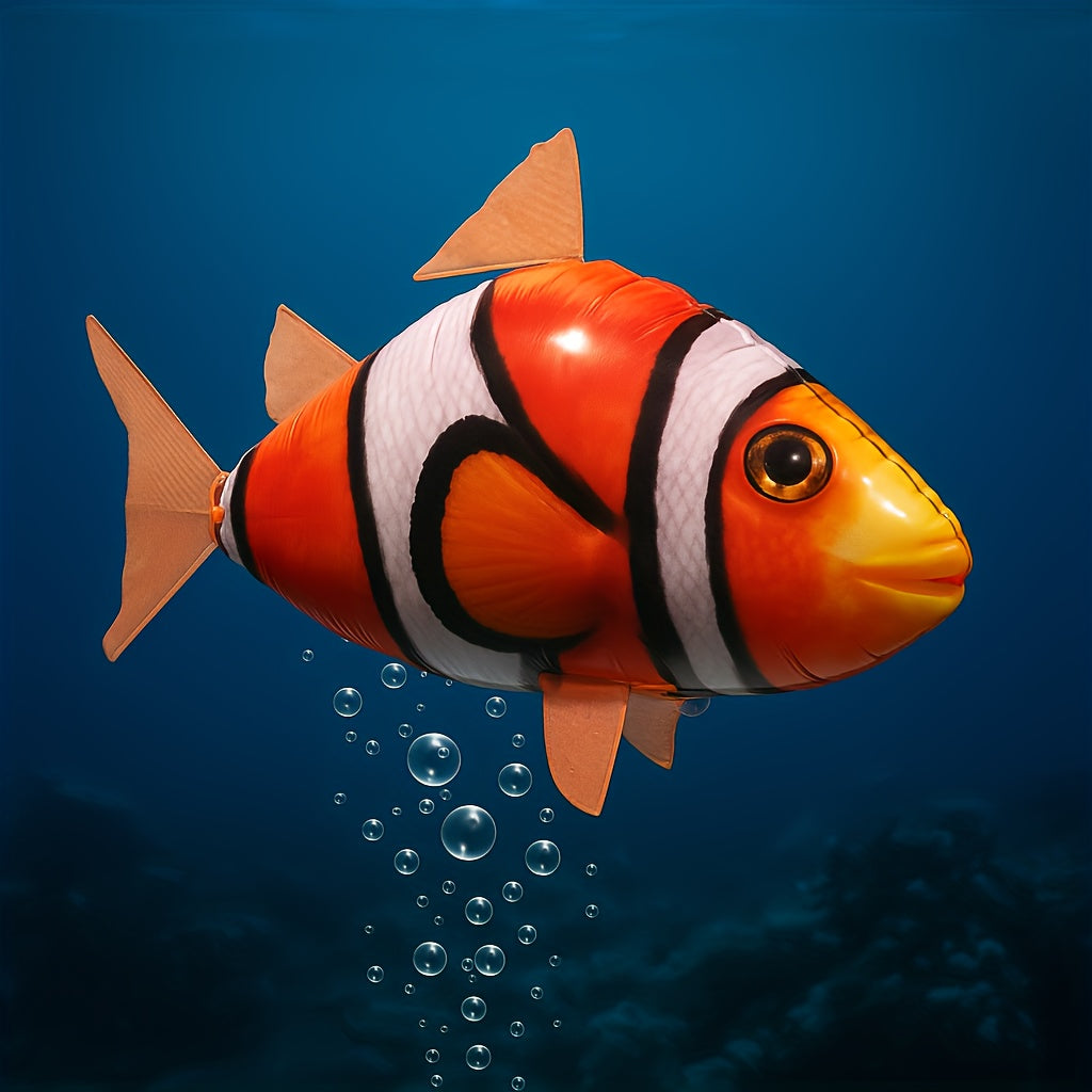 Remote Control Clownfish, Inflatable Remote Control Inflatable Balloon Clownfish Decoration, Suitable for Office, Home, Birthday Party, Wedding, Indoor Games