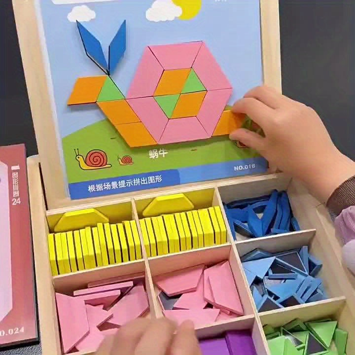 Creative Magnetic Wooden Puzzle, Jigsaw Puzzle Toys, Educational Interactive Educational Toys, Geometric Figures Cognitive Learning, Birthday Gifts, Holiday Gifts