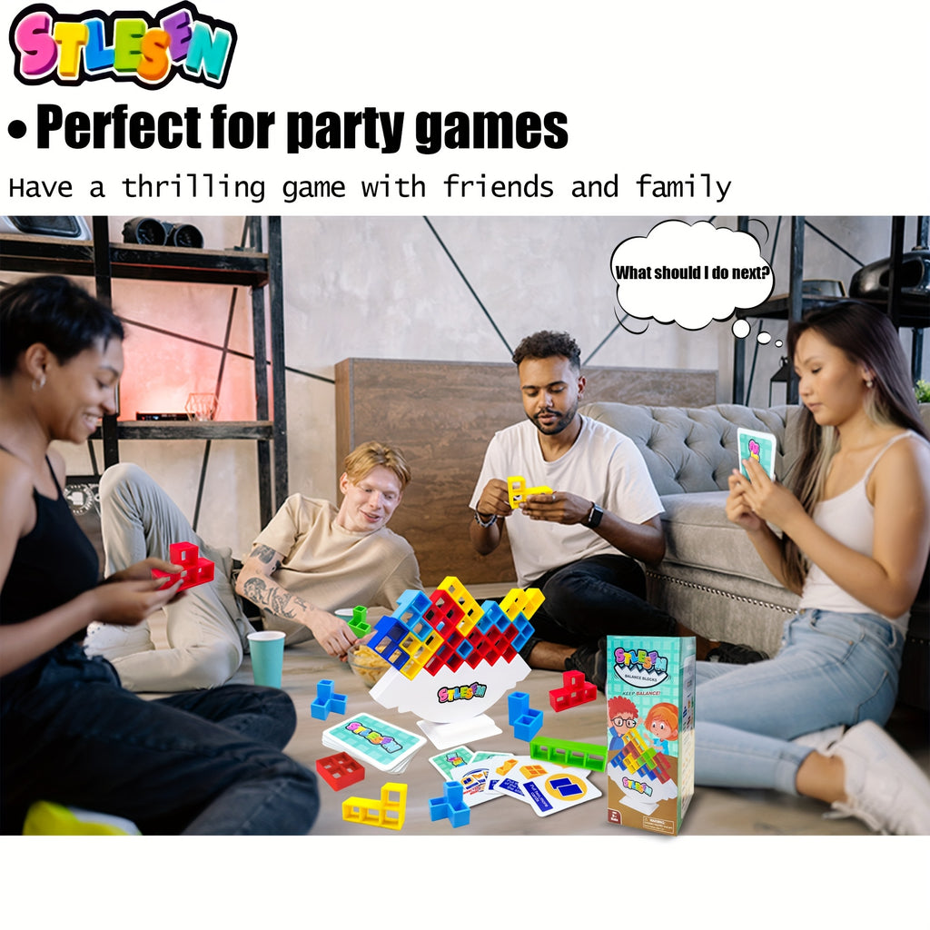 16/20/34/50/68pcs of Enjoyable Balanced Stacking Blocks, Perfect Gifts for Birthdays, Christmas, Or Halloween for Kids, Adults, And Family Groups - Enhance Balance And Coordination Abilities While Fostering Strategic Thinking