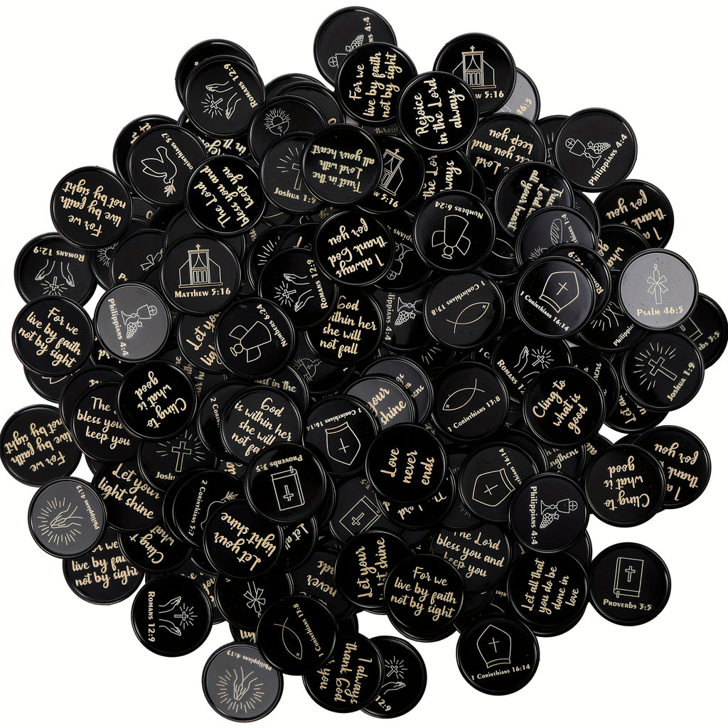 120pcs Christian Gift Bulk Bible Verse Party Favors Christian Themed Tokens Bible Verse Coins for Sunday Motivational Quote Token for Church And VBS Prizes (Classic)