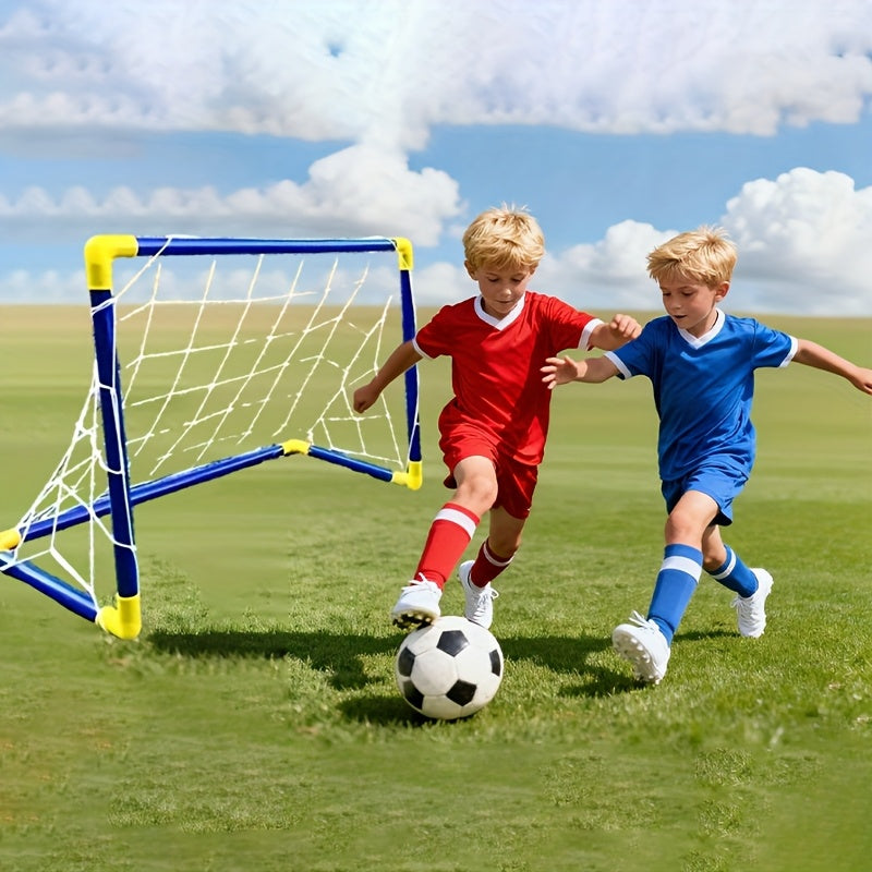 2pcs Youth Football Set-Portable and Easy-to-assemble Goal, Suitable for Indoor/outdoor Play, Family Entertainment, Birthday Gifts, Football Gifts