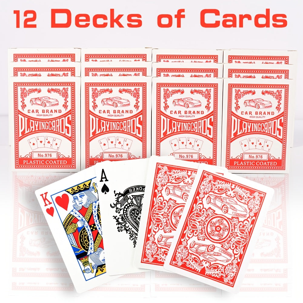 2026 World Cup Match Day Playing Cards - 24 Decks Of Premium Playing Cards, Standard Size (2.5" X 3.5"), Durable Coated Cardstock In Blue & Red, Car Design For Family Games, Parties, And Christmas Fun, Christmas Card Game For All Football Fans, Fan Gear