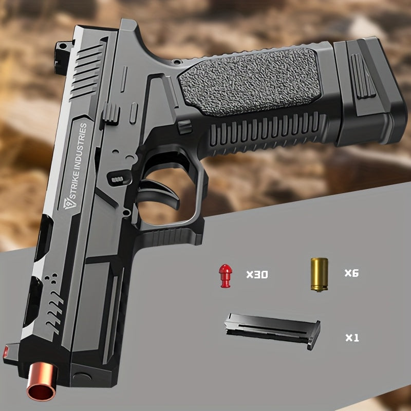G17 Fully Automatic Rapid Continuous Soft Bullet Gun, with A Variety of Additions, Boys' Outdoor Play Favorites, Shooting Range Equipment | Realistic Pistol Model | Textured Grip Design
