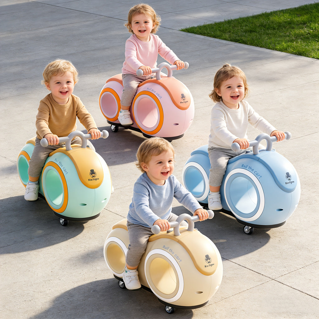 [Perfect Gift] Anti-Rollover 4-Wheel Toddler Balance Bike With Lights And Music, 220 Lbs Load, For Kids 1+. Great For Camping And Family Outings, Perfect Gift For Independence Day, Summer Party, Birthday And Back To School