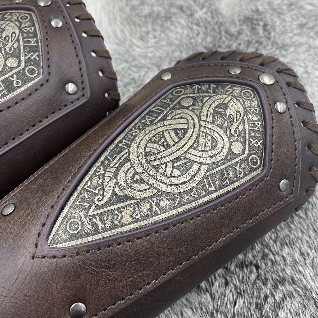 Two-pack of Medieval Color-eraser Snake Wrist Guards in Nordic Viking Style Retro COSPLAY Props