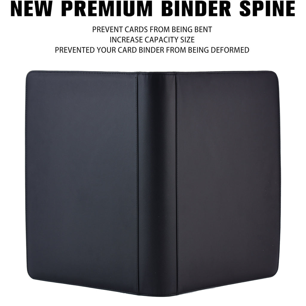 (2pcs) Top Loader Binder, Two Books With A Total Capacity Of 576 Card HoldersTop Loader, Top Loaded Binder With 9 Pockets, Suitable For 3 "x 4" Hard Cards, 35-75PT Double-sided Pocket Card Binder, Suitable For Transaction Cards Or Sports Cards(black
