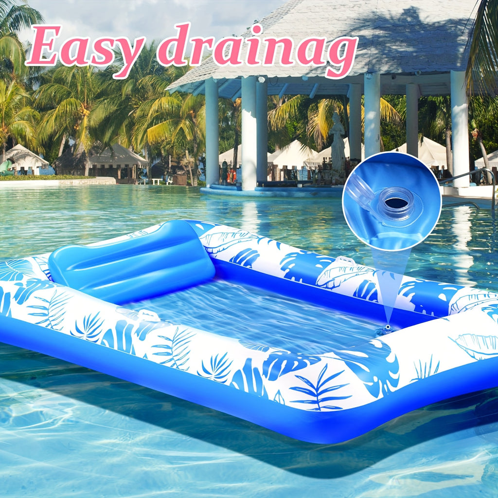 Inflatable Tanning Pool Lounger Floats, 84X52 Inch Sunbathing Pool Loungers, Inflatable Sunbathing Mattresses, Adult Inflatable Pool, Thickened, Suitable For Summer, Pool, Beach