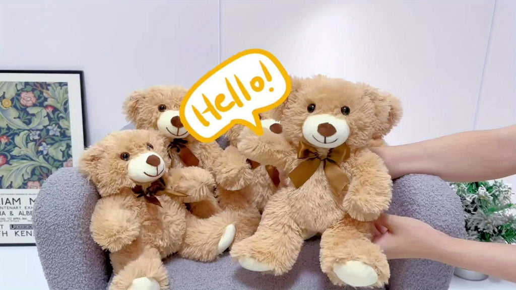 Set of 8 Teddy Bears for Children, 11 Inches Tall, Ideal for Baby Shower Decorations And Gifts, Available in Bulk for Party Favors