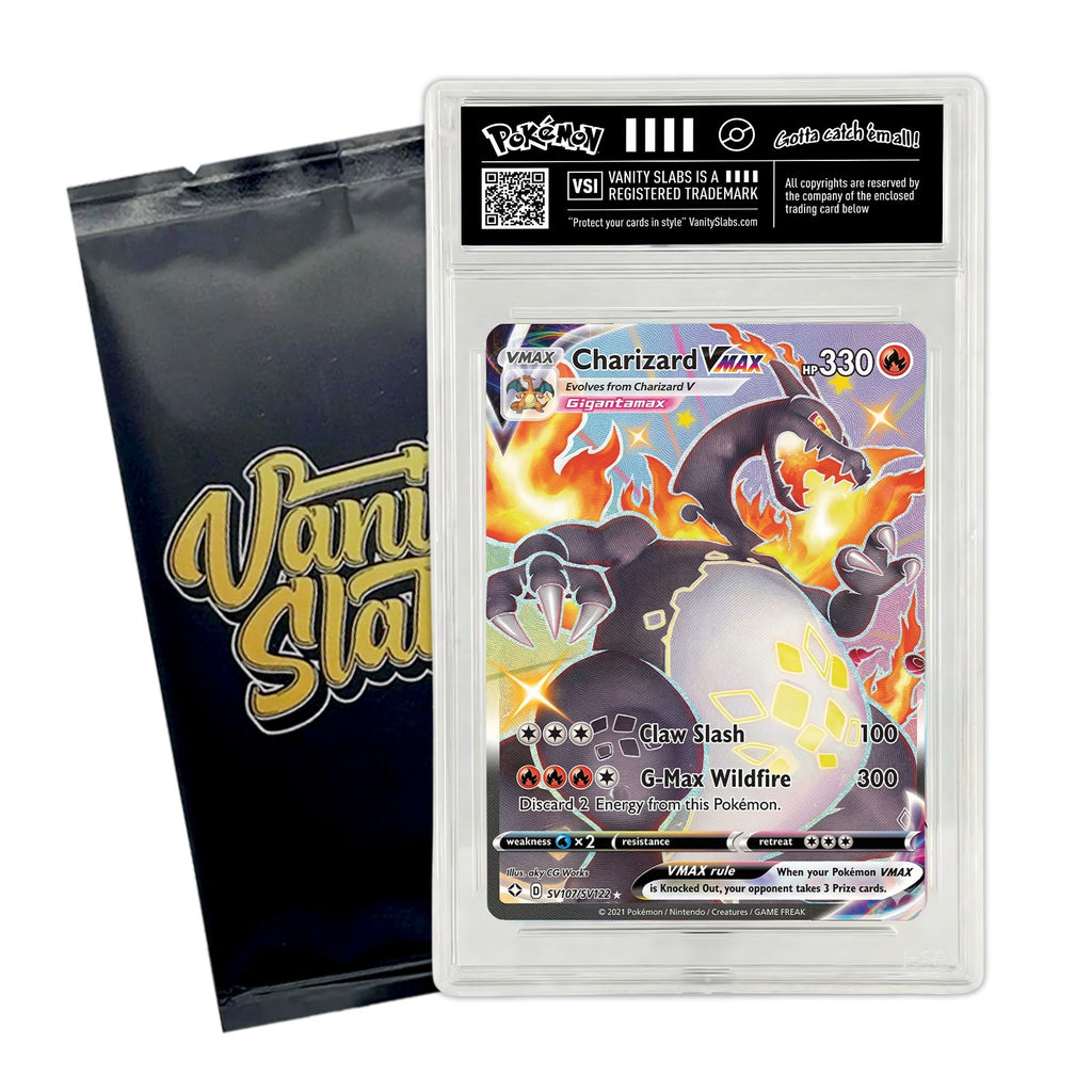 Pokémon Random Slab | Ultra or Double Rare Card in Slab | EX, V, VMAX, VSTAR | Includes 10 BONUS Holo Cards | Perfect Gift for Kids & Collectors