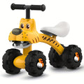 [Christmas New Year Birthday] Baby Balance Bike With 4 Wheels And Adjustable Seat, Toddler Walker For Age 10 Months+ Toys Gifts For Boy & Girl, Toddler Balance Riding Bike Toy, Kids Best First Christmas/New Year/Birthday Gifts, Tiger