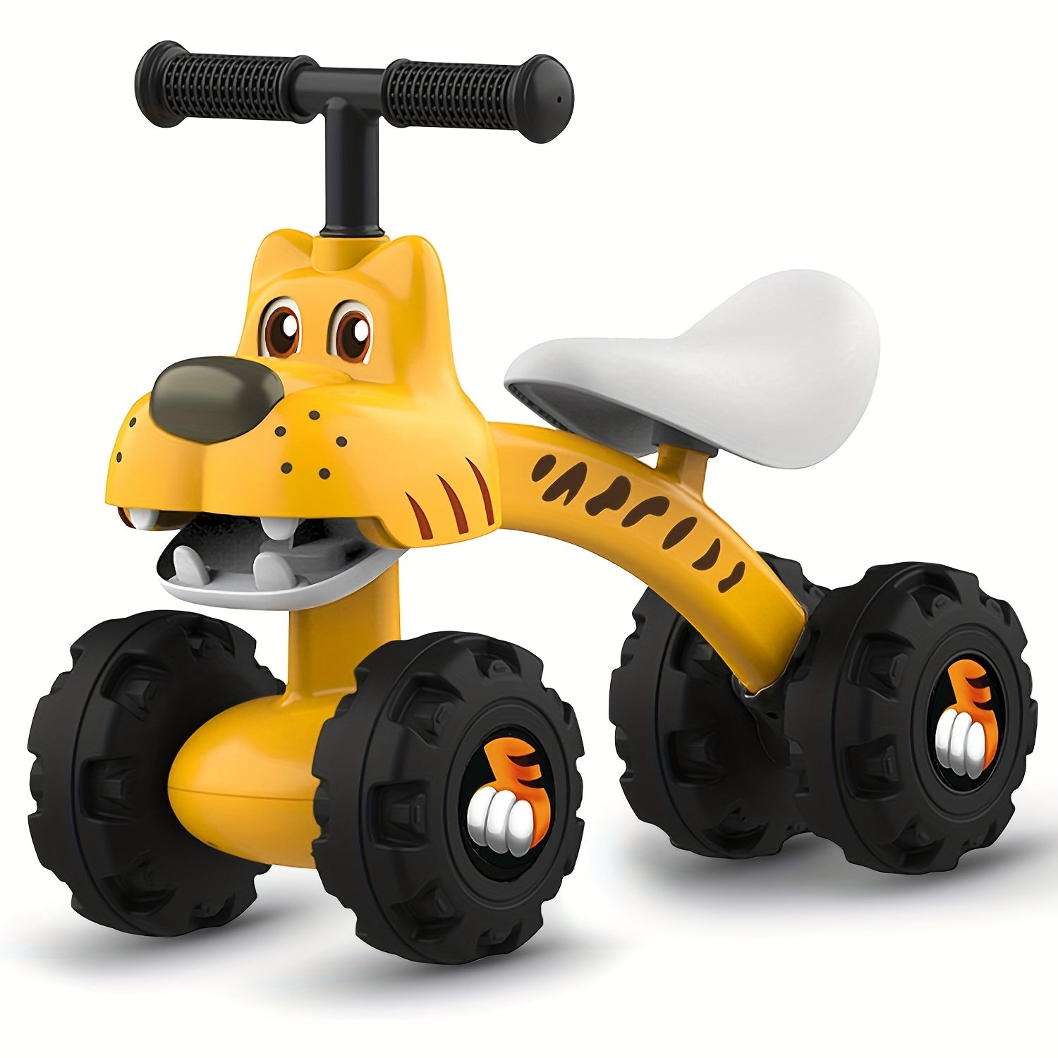 [Christmas New Year Birthday] Baby Balance Bike With 4 Wheels And Adjustable Seat, Toddler Walker For Age 10 Months+ Toys Gifts For Boy & Girl, Toddler Balance Riding Bike Toy, Kids Best First Christmas/New Year/Birthday Gifts, Tiger