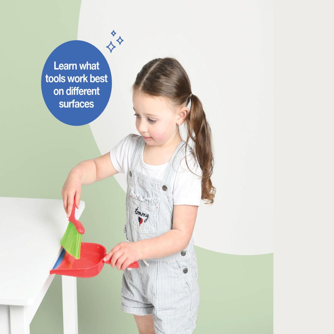 Play22 Kids Cleaning Set 4 Piece - Toy Cleaning Set includes Broom, Mop, Brush, Dust Pan - Toy KitchenCleaning Set