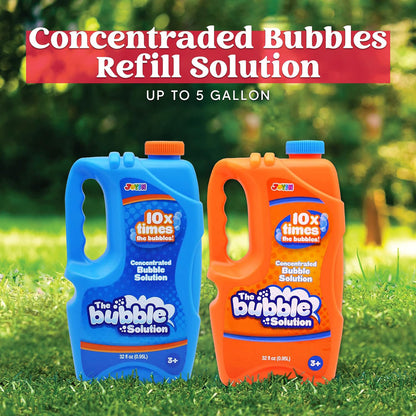SYNCFUN 2 Bottles Bubbles Refill Solutions 64oz, Bubble Concentrated Solution Suitable for Bubble Machines, Blowers, Wands, Blowers, Easter Party Packs, Party Activities, Suitable for Parks, Weddings