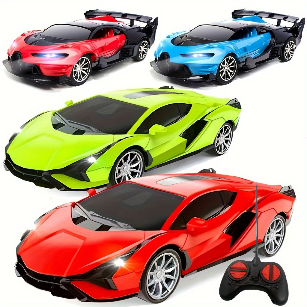 1:24 Four-Channel Remote Control Car Toy Simulation Model with LED Lights, High-Speed Drift Remote Control Cars, Birthday Gifts Christmas, Halloween Gifts