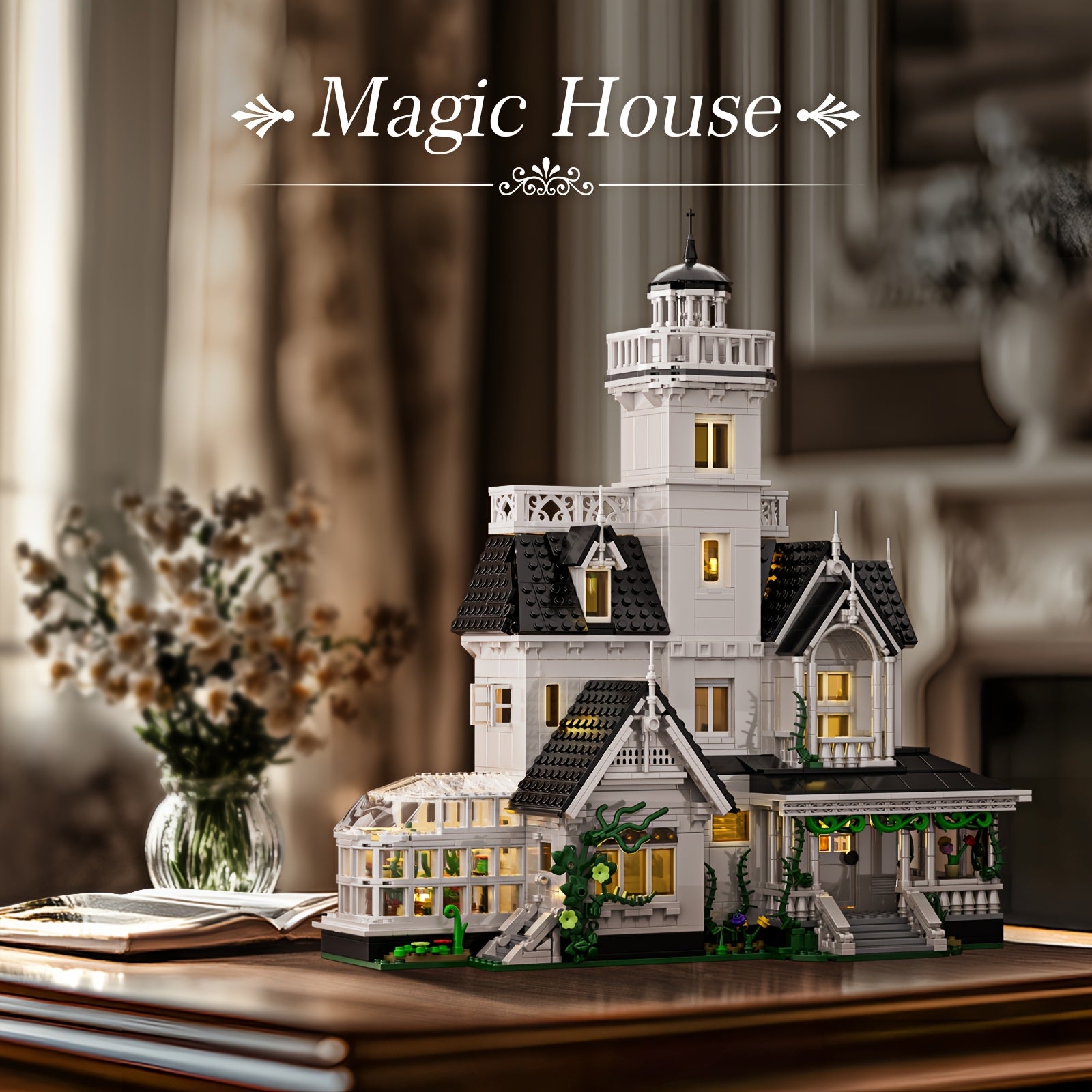 Magic Owens House Building Block Set, Unique Castle Architecture - Fan Collection Boutique - Brand Compatible - Excellent Gift For Christmas And Halloween - Adult Building Block Toys (1877pcs)