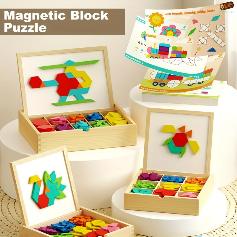 Creative Magnetic Wooden Puzzle, Jigsaw Puzzle Toys, Educational Interactive Educational Toys, Geometric Figures Cognitive Learning, Birthday Gifts, Holiday Gifts
