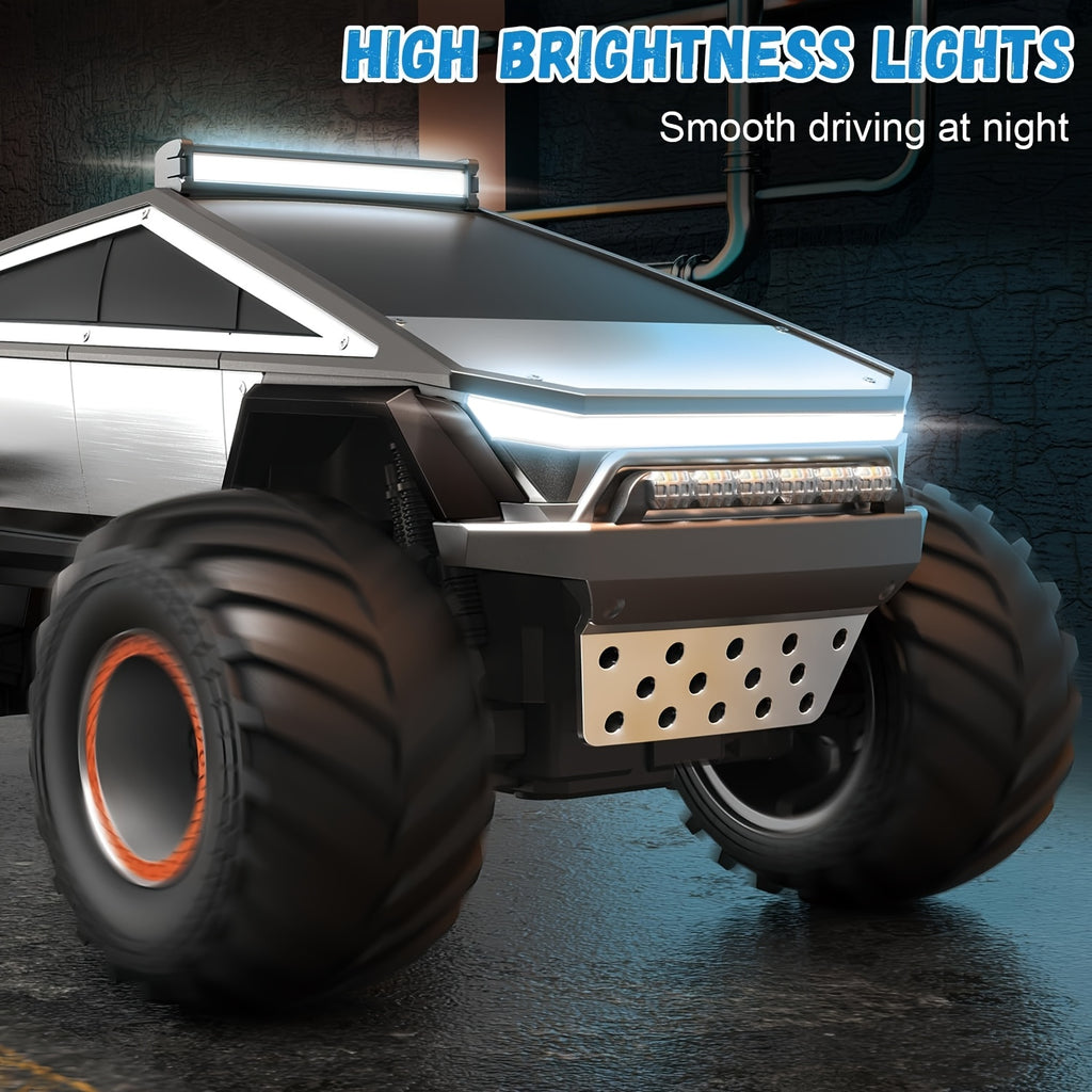 [Remote Control Off-Road] RC Monster Truck Toy 2.4GHz 4WD All Terrain RC Monster Truck Toy, 1:12 Remote Control Car, Realistic Sound Effects, Remote Control Off-Road Vehicle with Ergonomic Grip, Remote Control Off-Road Vehicle with LED Lights, Music, Exce