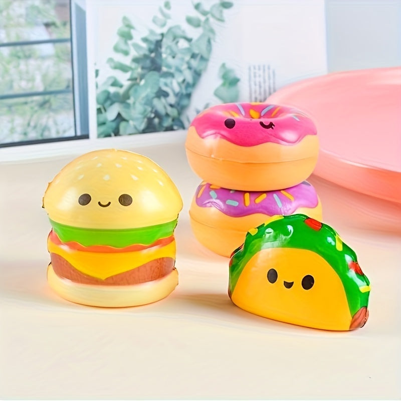 20 Pack  Squishy Fast Food Toys-Slow-Rise(Individually Wrapped)Small Foam Squishies 1.5-2.25" Toys for Kids,  Fidget Toys for Party Favors, Junk Food Goodie Bag Fillers for Kids Birthday Party