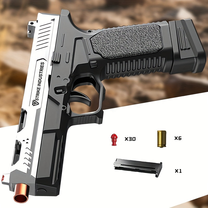 G17 Fully Automatic Rapid Continuous Soft Bullet Gun, with A Variety of Additions, Boys' Outdoor Play Favorites, Shooting Range Equipment | Realistic Pistol Model | Textured Grip Design