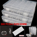 Clear Coin Capsules, Dollar Coin Holder, 100/200/300pcs Coin Holders For Collectors, Plastic Coin Case, Coin Protectors With Adjustable Gasket