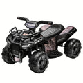 1pc 6V Kids Ride on Toy, 4-Wheeler Quad ATV with 1.2MPH Max Speed, Treaded Tires, Rubber Handles, Push-Button Go, Electric Ride on Toys Best Gifts for 18-36 Months Boys Girls
