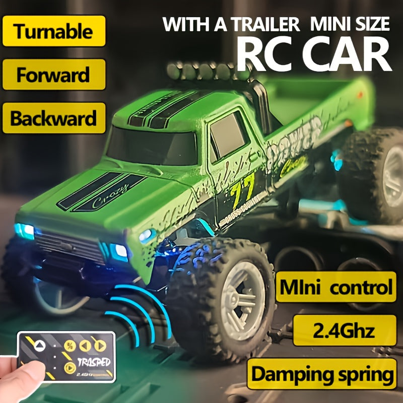 1:64 Alloy Mini Remote Control Car with Shock Absorbers, Off-Road Truck Toy, Gift for Boys, Birthday, Christmas, Halloween, New Year's Gift