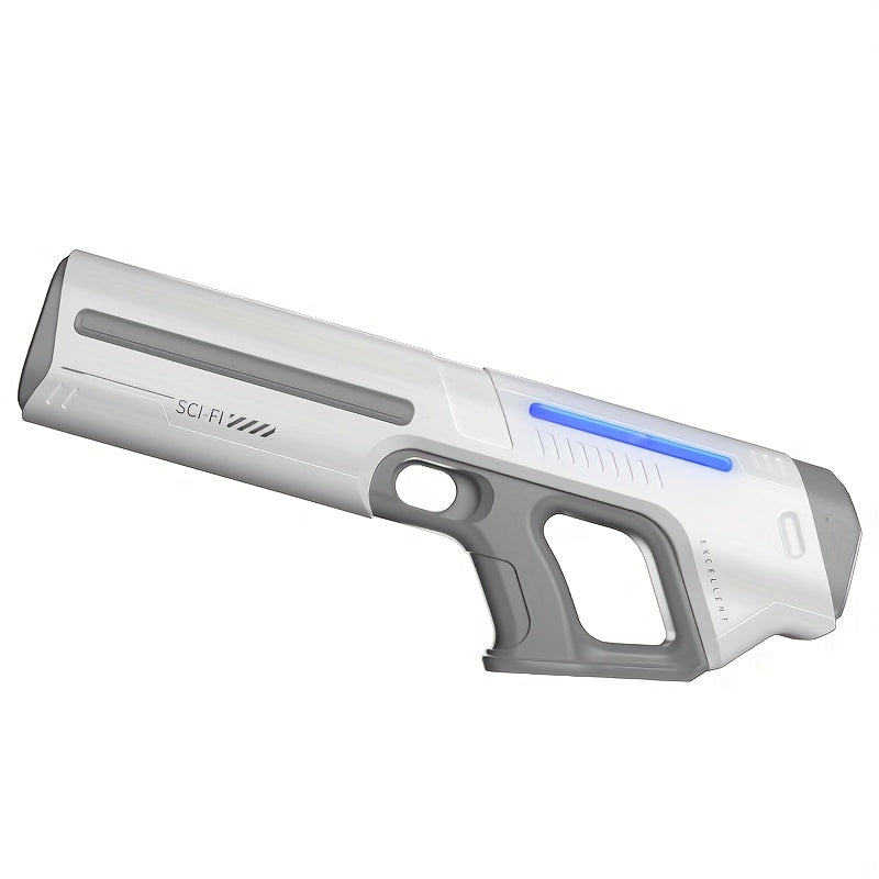 Auto-filling Electric Water Gun, Pulse Jet Water Gun with LED Light Show, 40-foot Long-range Fast Shooting Water Gun, USB Rechargeable Large-capacity Water Gun, Suitable for Children And Adults, Adult Water Gun Is Suitable for Swimming Pool Beach