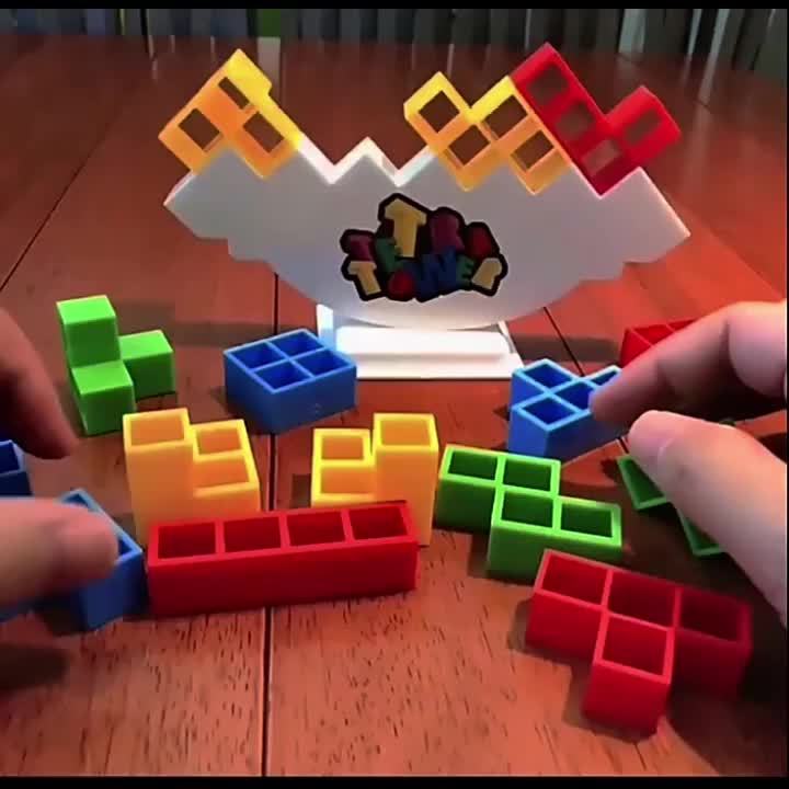 16/20/34/50/68pcs of Enjoyable Balanced Stacking Blocks, Perfect Gifts for Birthdays, Christmas, Or Halloween for Kids, Adults, And Family Groups - Enhance Balance And Coordination Abilities While Fostering Strategic Thinking