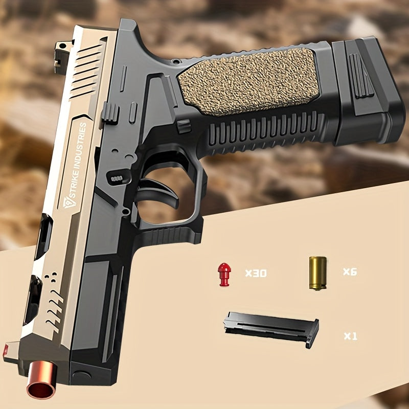 G17 Fully Automatic Rapid Continuous Soft Bullet Gun, with A Variety of Additions, Boys' Outdoor Play Favorites, Shooting Range Equipment | Realistic Pistol Model | Textured Grip Design