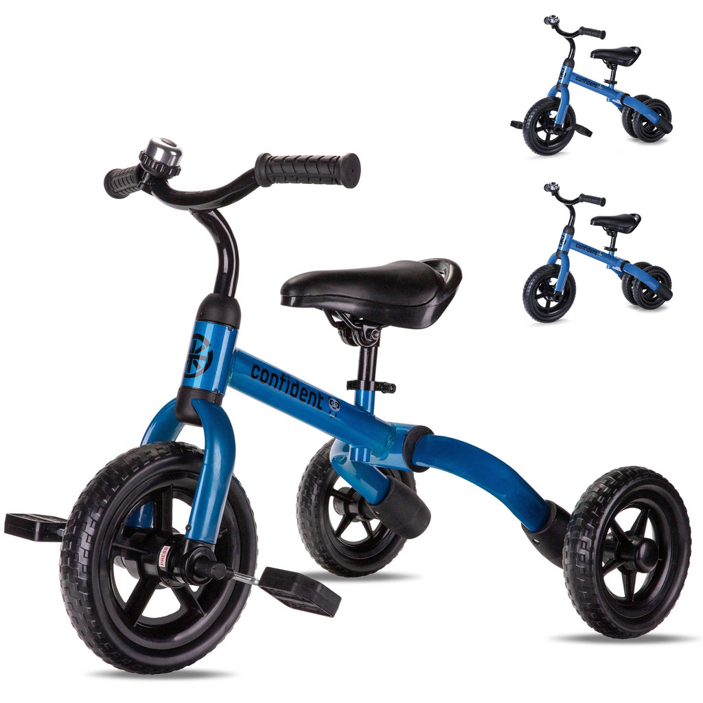 3-in-1 Foldable Toddler Tricycle For Boys & Girls Over 2 Years Old-Detachable Pedals, Baby Balance Bike For Indoor & Outdoor Fun, Perfect Birthday Gift