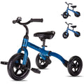 3-in-1 Foldable Toddler Tricycle For Boys & Girls Over 2 Years Old-Detachable Pedals, Baby Balance Bike For Indoor & Outdoor Fun, Perfect Birthday Gift