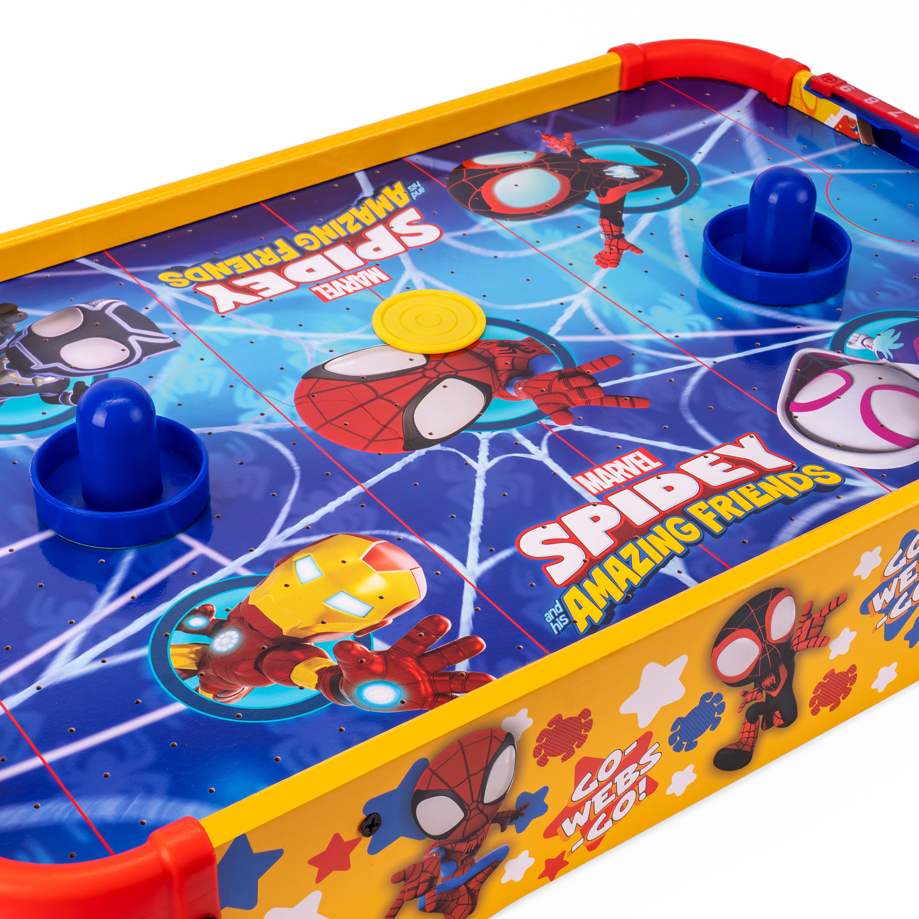 Marvel Spidey And His Amazing Friends Electronic Tabletop Air Hockey (Wood)