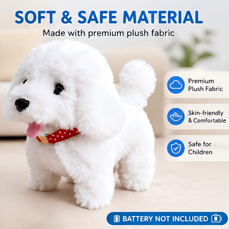 2026 New Realistic Robot Dog Toy, Interactive Plush Puppy, Walks, Barks And Wags Tail, Smart AI Electronic Pet Toy, Cute Stuffed Dog Gift for Boys & Girls, Birthday Halloween Christmas Gift