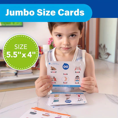 Phonics Flash Cards for Kids, 76 Cards 24 Principles, Durable English Language Learning Cards, Learn to Read Phonics Games, CVC Digraphs Blends Long Vowel Sounds, Interactive Spelling And Reading Aid, Ideal for Early Childhood Education, Classroom