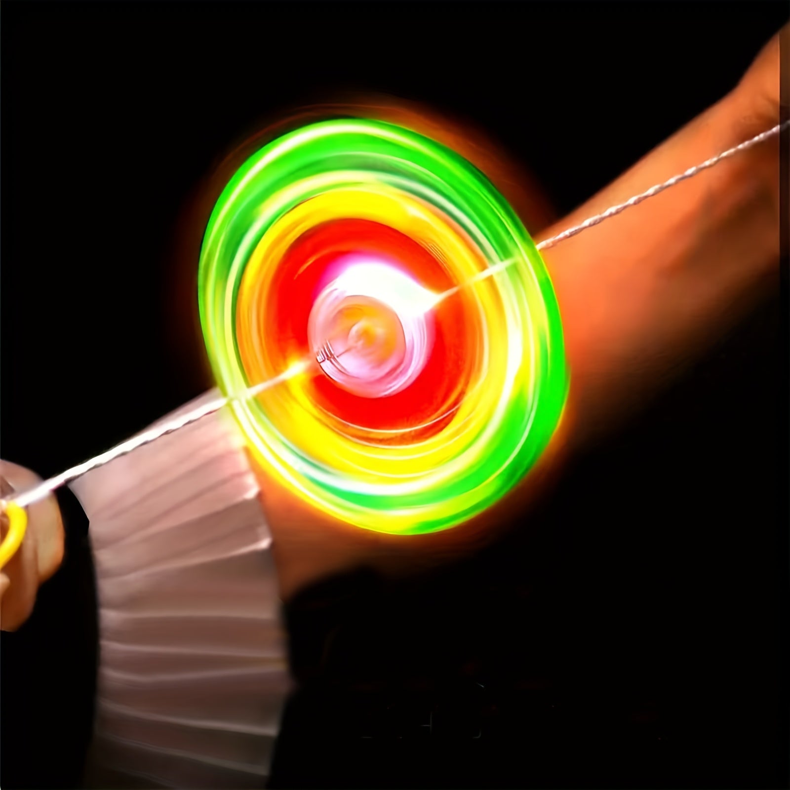 30pcs Pull Line Flywheel Spinner Light Up Toys, Glow in The Dark Party Favors, Flash Flywheel Toys with Pull Cord, Pull Line Flashing Flywheel, Multi-Item Party Favor Packs, Christmas Halloween Gift, Birthday Gift, Goodie Bag Stuffing