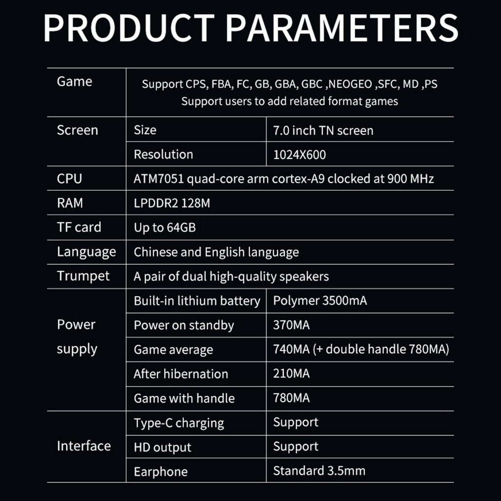 Powkiddy X70 Retro Handheld Game Console