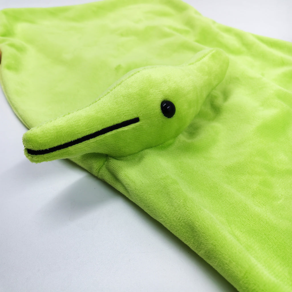 Super Soft Green Pterosaur Plush Cape - 38" Quirky Dinosaur-Inspired Anime Game Character, Ideal for Birthday Parties & Room Decor, Perfect Gift for Youngsters