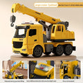 Huge Inertia Crane Toy - Engineering Vehicle Toys with Interactive Track. Crane Boasts Telescopic Arm & Double Doors. Perfect As Christmas, Easter Or Birthday Gift for Young Builders