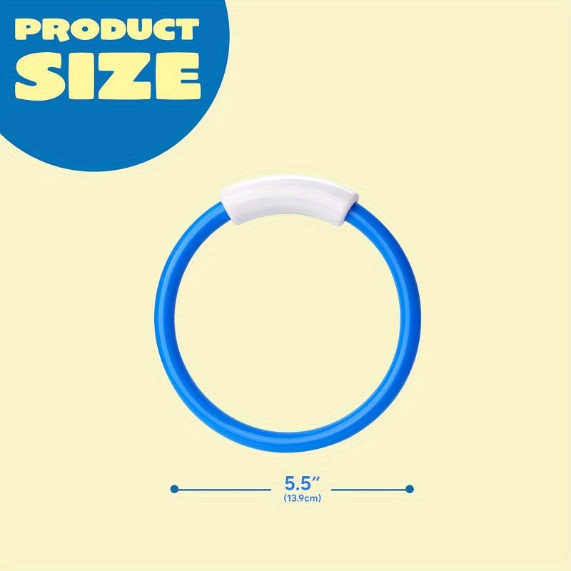 SYNCFUN Dive Rings Pool Toys, 8pcs Colorful Pool Rings for Kids, Underwater Training Swimming Diving Toy for Kids Gifts Summer Swim Water Fun Games, Multi-Item Party Favor Packs