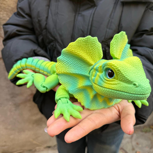 [Ideal Gift] 3D Printed Large Umbrella Lizard Model, Random Color, Animal Figurine, Creative Craft, Table Decoration, Ideal As A Festive Gift, Birthday Present, Or Surprise Gift