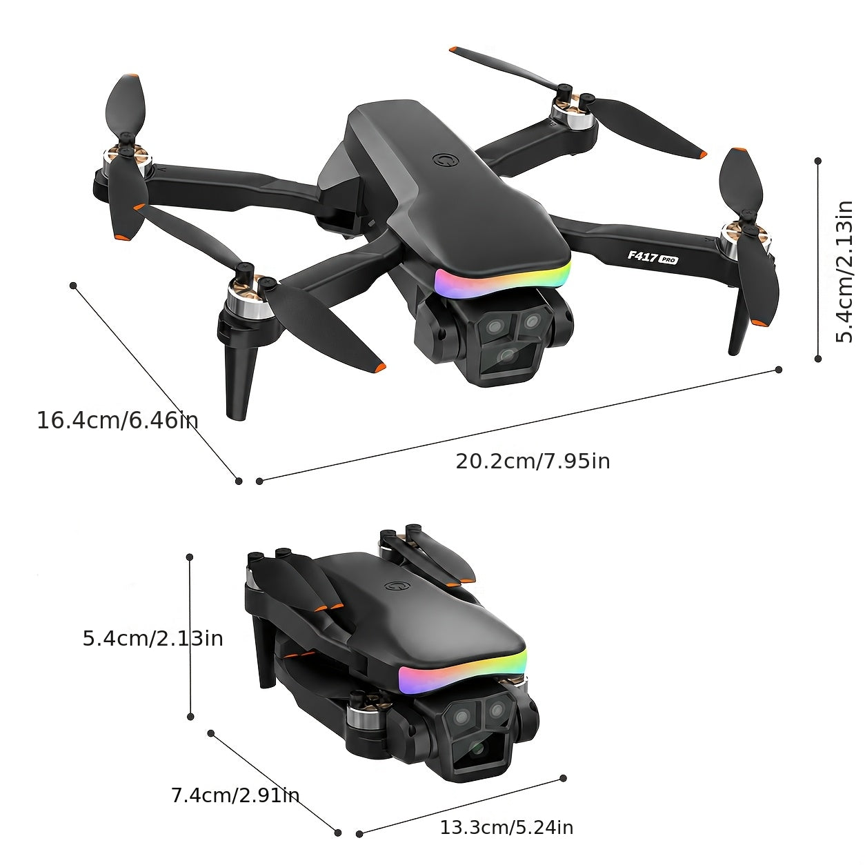 [Foldable RC Quadcopter] Drone With 2 Camera For Beginners Adults, Drone With LCD Screen, Professional Brushless Motor, Altitude Hold 3D Flips 3 Speeds Headless Mode One Key Takeoff/Landing, Foldable RC Quadcopter Support Up To 32G SD Card