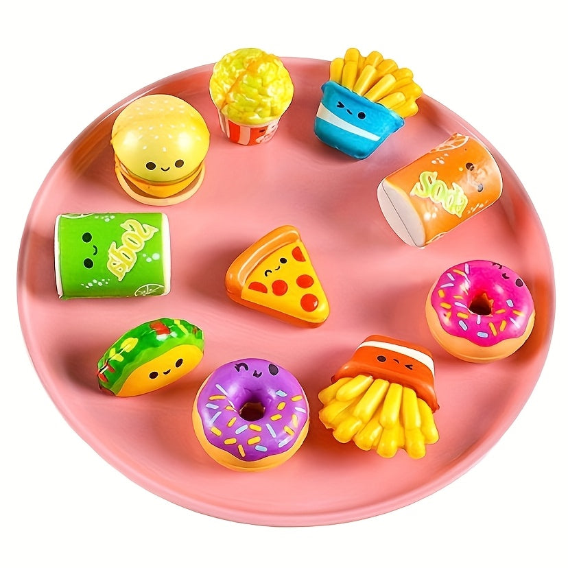 20 Pack  Squishy Fast Food Toys-Slow-Rise(Individually Wrapped)Small Foam Squishies 1.5-2.25" Toys for Kids,  Fidget Toys for Party Favors, Junk Food Goodie Bag Fillers for Kids Birthday Party