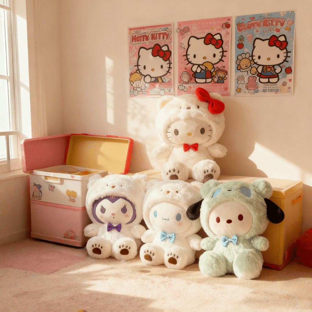 Sanrio Hello Kitty Series Plush Dolls, Including Cinnamoroll, Kuromi, My Melody, Into White Bears And Big-Eared Dogs, Are The Best Choice As Holiday Gifts for Friends. Easter
